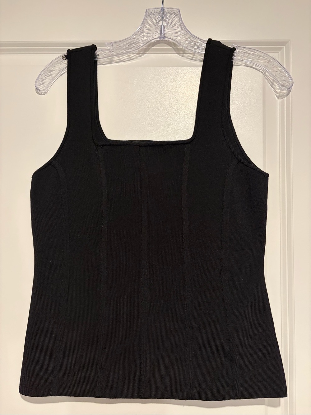 White House Black Market Black Square-Neck Tank Top